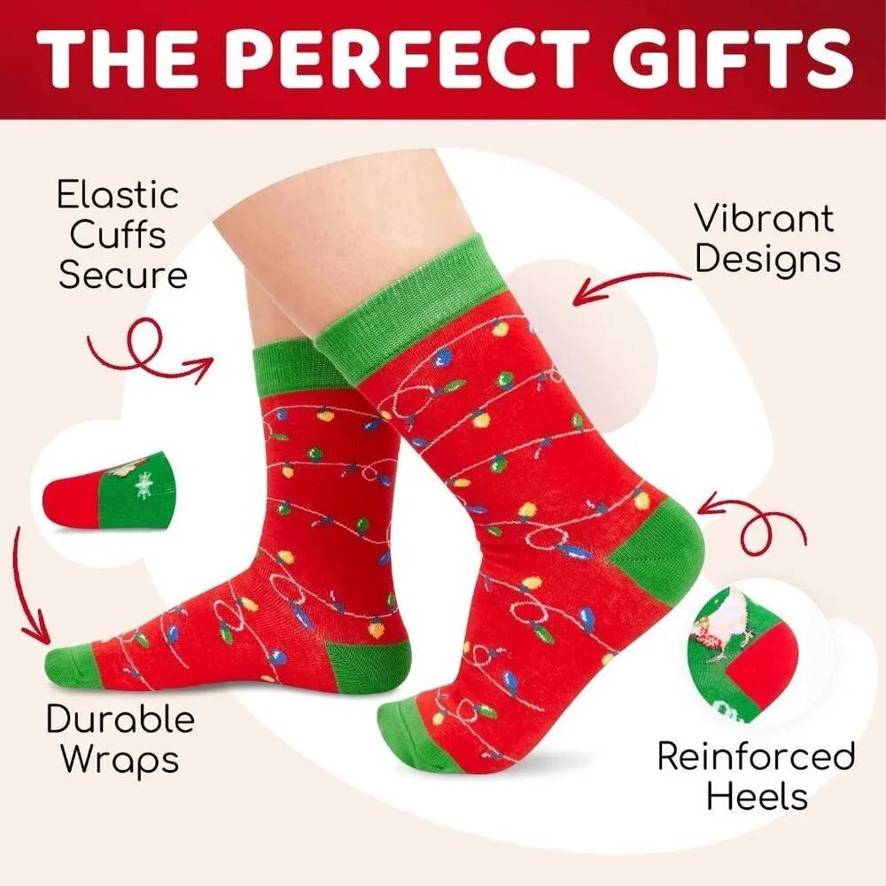 HAPPYPOP Christmas Gift Ideas Stocking  - Snowman Light Socks for 2-12 Years Old